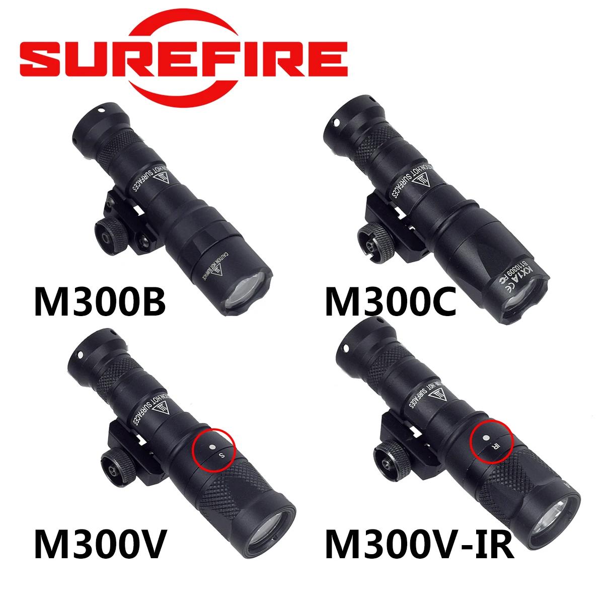 SureFire Airsoft M300 M300B M300C M300V Strobe M300V-IR Infrared Tactical Scout Light AR15 Rifle Weapon Flashlight L